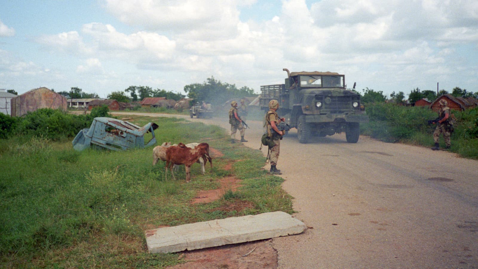 3-14 INF soldiers on patrol in the Lower Jubba Valley