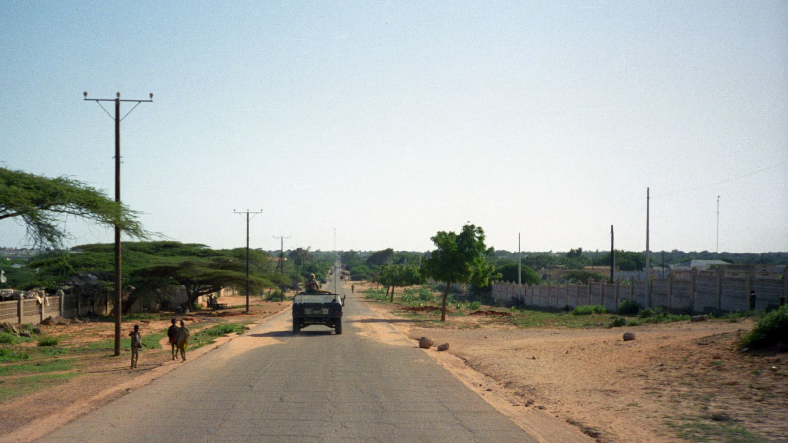 Mounted patrol on the outskirts of Kismayo, Somalia